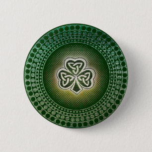 Irish celtic shamrocks badges 2 inch round button
