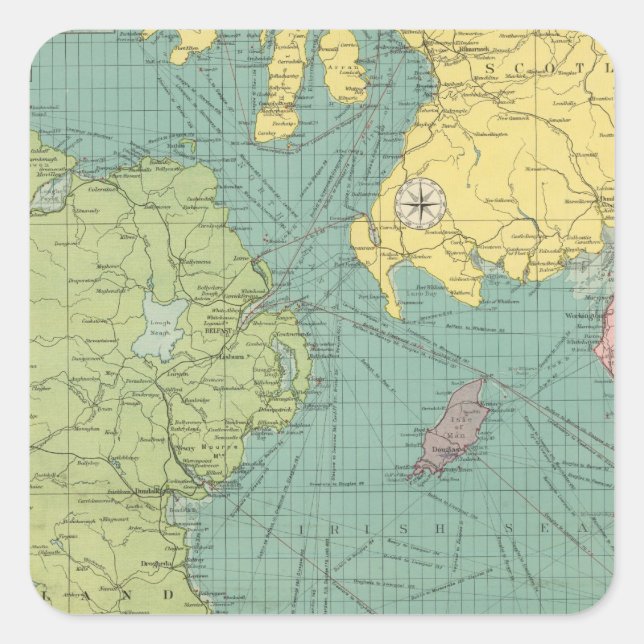 Irish Channel Square Sticker (Front)