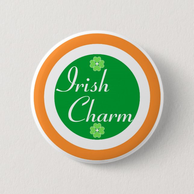 Irish Charm 2 Inch Round Button (Front)