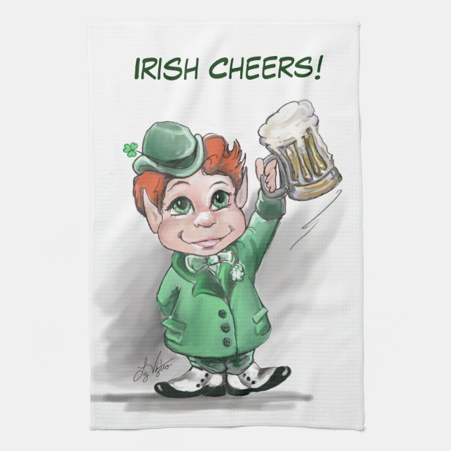 Irish Cheers! Kitchen Towels (Vertical)