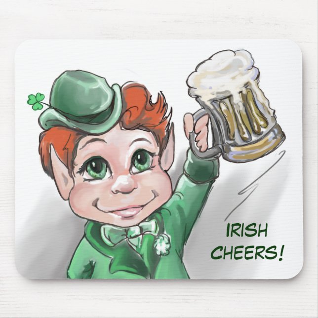 Irish Cheers! Portrait Mousepad (Front)