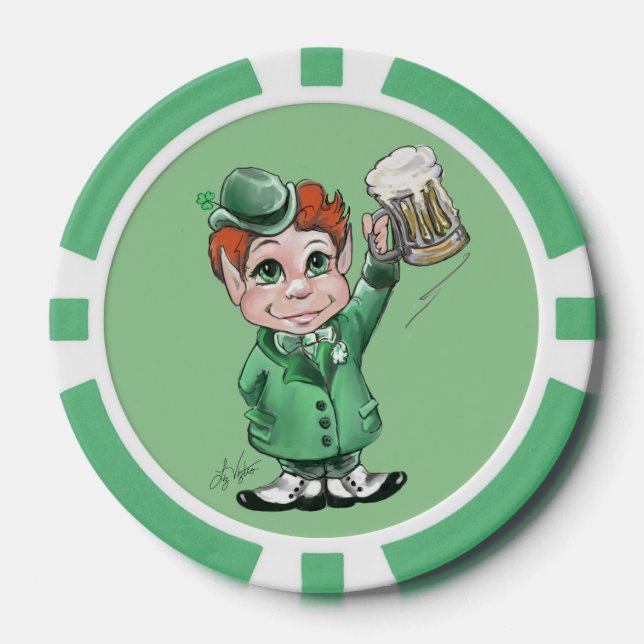 Irish Cheers! Sláinte! Poker Chips (Front)