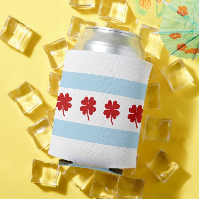 Irish Chicago Flag  Can Cooler (In Situ Summer)