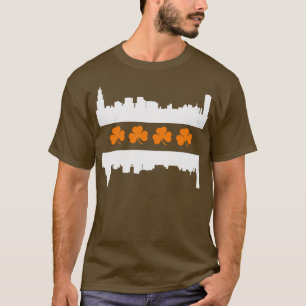 Irish Chicago Skyline Flag T-Shirt