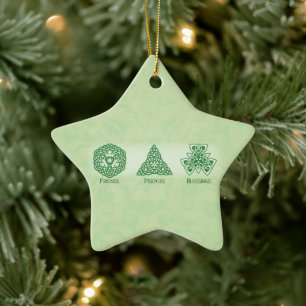 Irish Christian Friends Blessings Ceramic Ornament