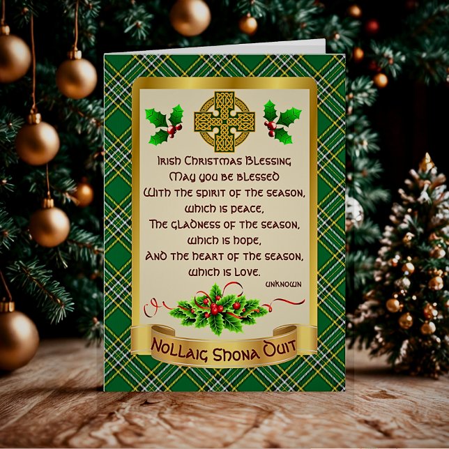 Irish Christmas Blessing Personalized Card (Creator Uploaded)