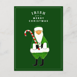 Irish Christmas Greeting Holiday Card