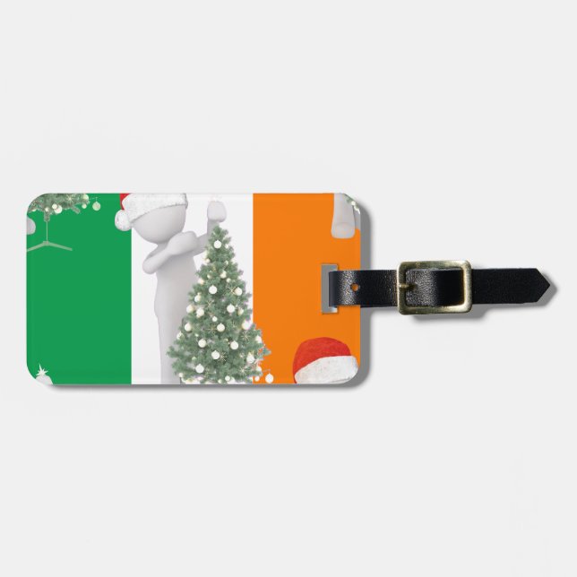 irish christmas luggage tag (Front Horizontal)
