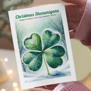 Irish Christmas Shenanigans Personalized Holiday Card