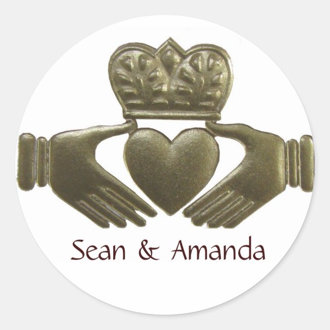 Irish Claddagh Gold Wedding Seals (Front)