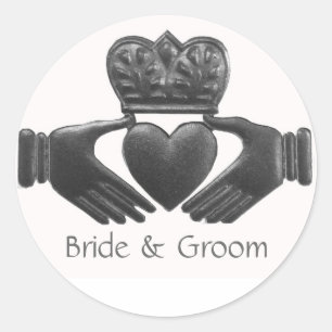 Irish Claddagh Love Symbol Classic Round Sticker