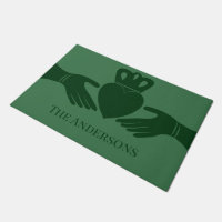 Irish Claddagh Ring Graphic Green Personalized
