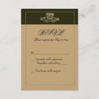 Irish Claddagh RSVP Card