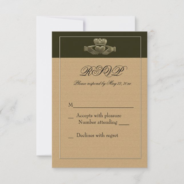 Irish Claddagh RSVP Card (Front)