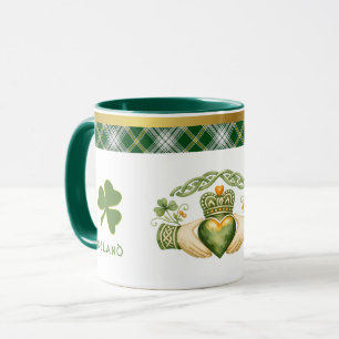 Irish Claddagh & Tartan Mug