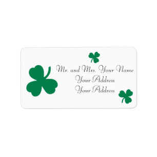 Irish Clover Custom Address Labels