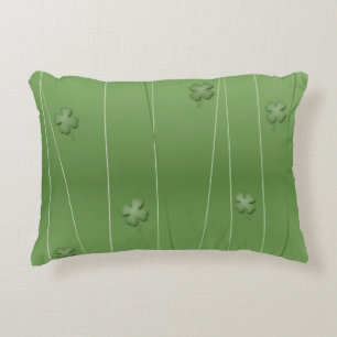 Irish Clover Design Decorative Pillow