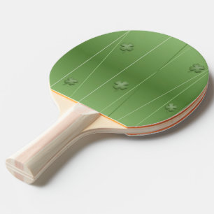 Irish Clover Design Ping Pong Paddle