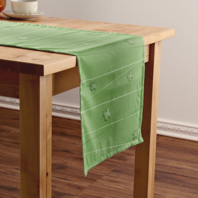 Irish Clover Design Short Table Runner (In Situ)