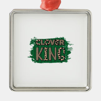 Irish Clover King Metal Ornament