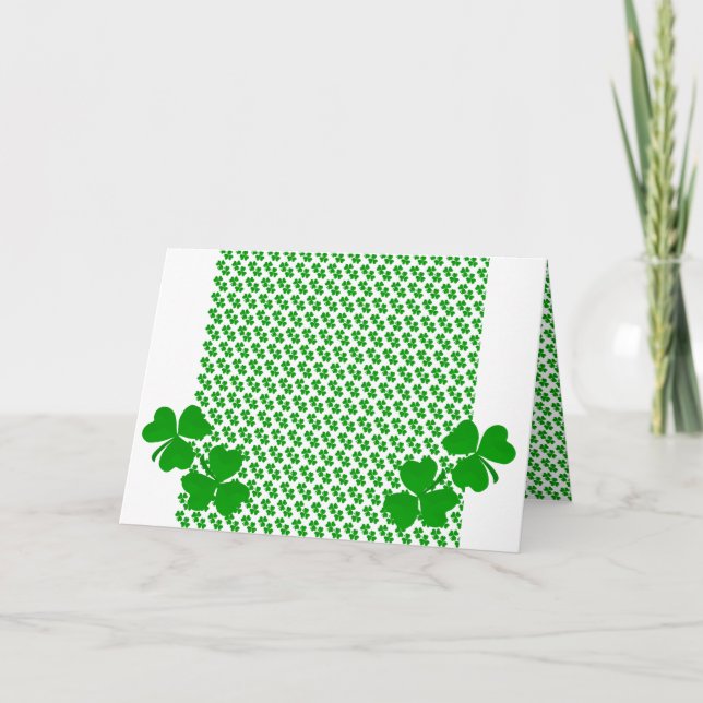 Irish Clover Shamrock Card (Front)