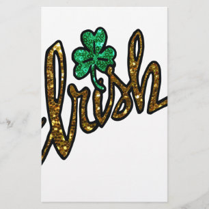 irish clover shamrock stationery