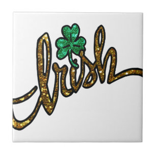 irish clover shamrock tile