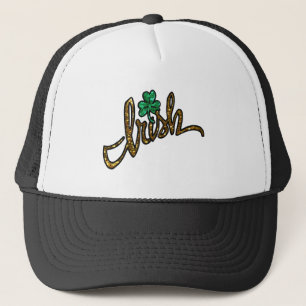 irish clover shamrock trucker hat