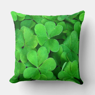Irish Clover Throw Pillow