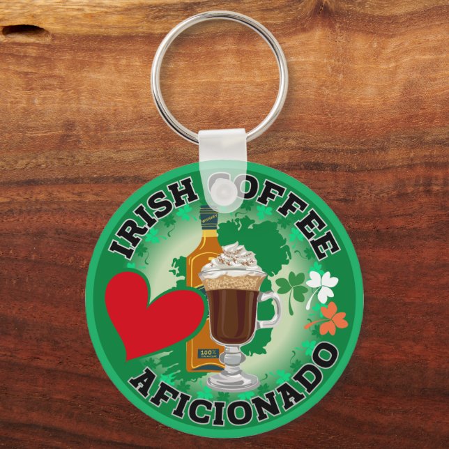 Irish Coffee Aficionado. Keychain (Front)