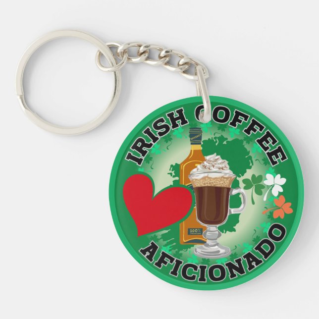 Irish Coffee Aficionado Keychain (Front)