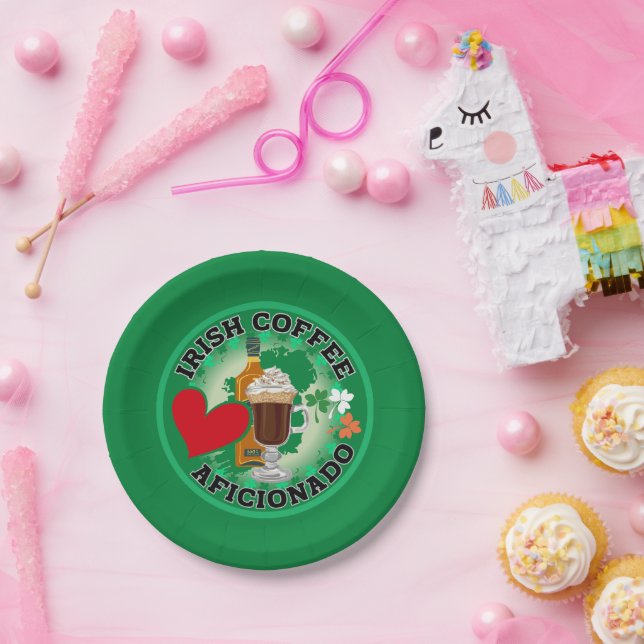 Irish Coffee Aficionado Paper Plate (Party)