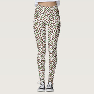 Irish Coffee Beans and Shamrocks Funny Design Leggings