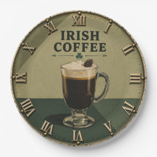 Irish Coffee Celtic Pub Decor Paper Plate