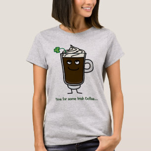 Irish coffee drink alcohol lucky green clover T-Shirt