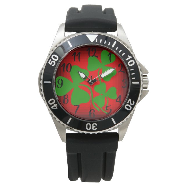 Irish coffee shamrock, green clover, Ireland watch (Front)