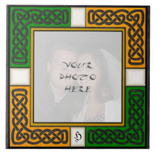 "Irish Colours" Monogram Photo Frame Tile