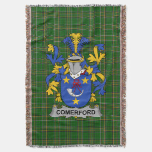 Irish Comerford Coat of Arms Family Crest Ireland Throw Blanket