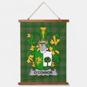 Irish Connor or O_Connor (Sligo) Coat of Arms Fami Hanging Tapestry