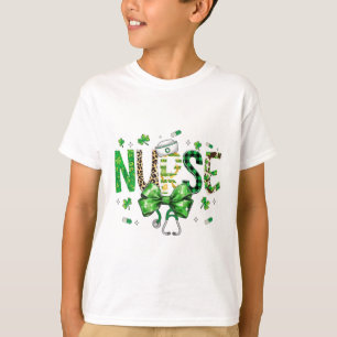 Irish Coquette Nurse Stethoscope Scrub St Patricks T-Shirt