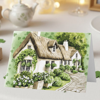 Irish Cottage Irish Blessing St. Patrick's Day Card