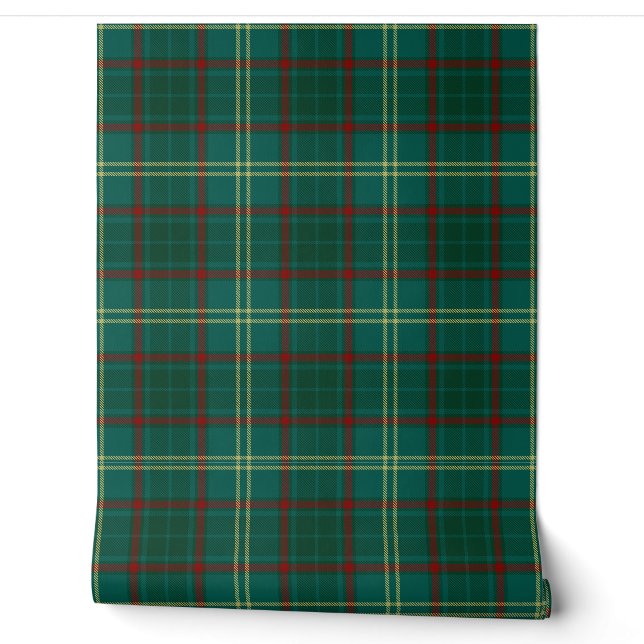 Irish County Armagh Tartan Plaid Wallpaper (Unrolling)