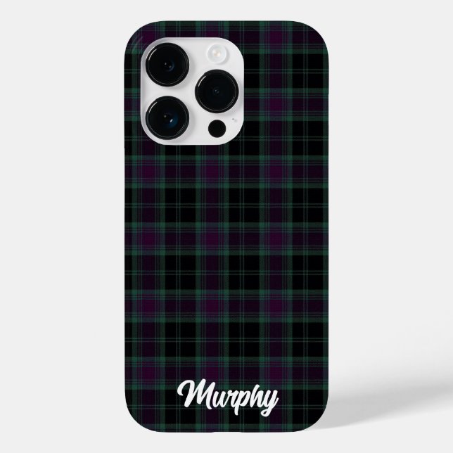 Irish County Carlow Tartan Personalized Case-Mate iPhone Case (Back)