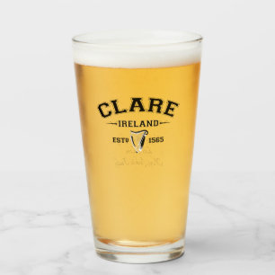 Irish County Clare Ireland Personalised Text Glass