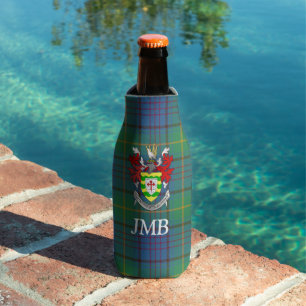 Irish County Donegal Tartan Monogram Bottle Cooler