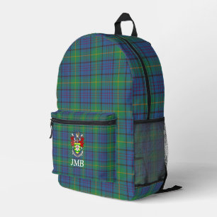 Irish County Donegal Tartan Personalized Printed Backpack