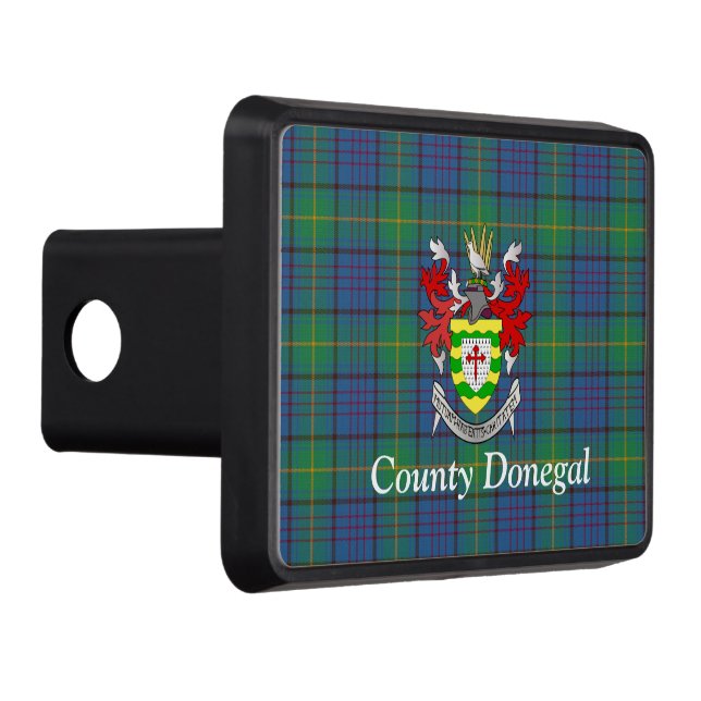 Irish County Donegal Tartan Personalized  Trailer Hitch Cover (Right)