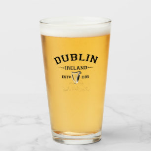 Irish County Dublin Ireland Personalised Text Glass