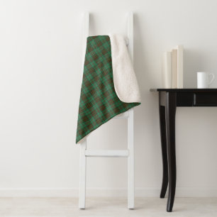 Irish County Dublin Tartan Sherpa Blanket