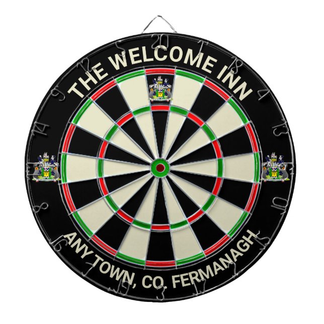 Irish County Fermanagh Ireland Dartboard (Front)